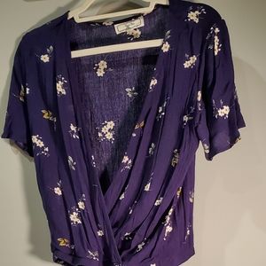 Blue top with flowers